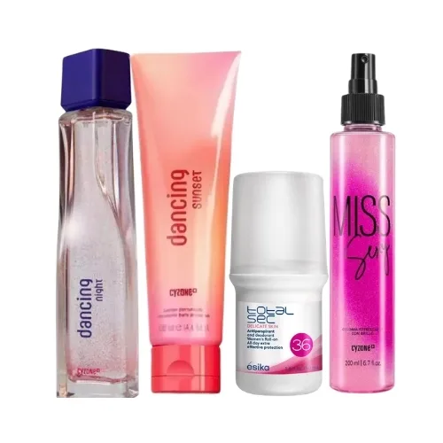 Dancing Night + Crema corporal Dancing Sunset + Roll-On Total Sec + Miss Sexy Colonia