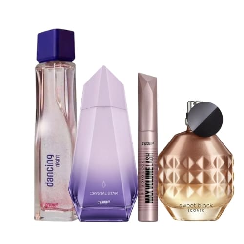 Dancing Night + Crystal Star + Max Volumen Lash + Sweet Black Iconic