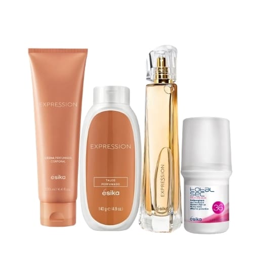 Expression + Expression Talco 140 g + Expression Crema perfume + Roll-On Total Sec