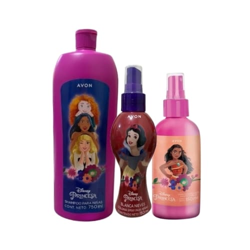 Kit niña: Shampoo Princesa 750 ml + Blanca Nieves Colonia + Desenredante Princesa