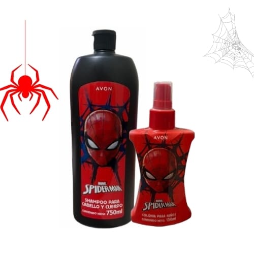 Kit Spiderman: Shampoo 750 ml + Colonia roja