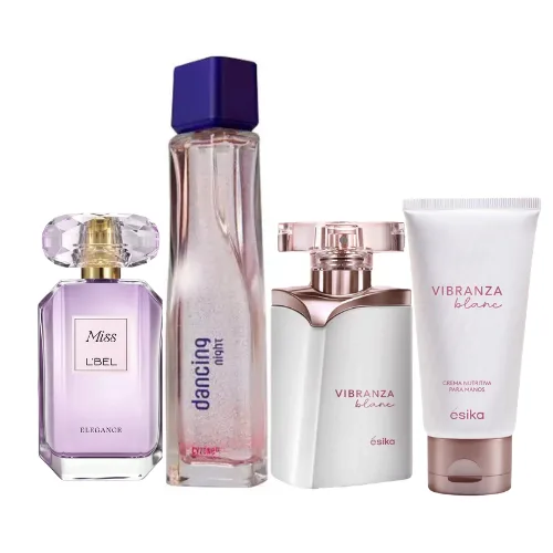 Miss Lbel Elegance + Dancing Night + Vibranza Blanca + Crema Nutritiva Para Manos Vibranza Blanca