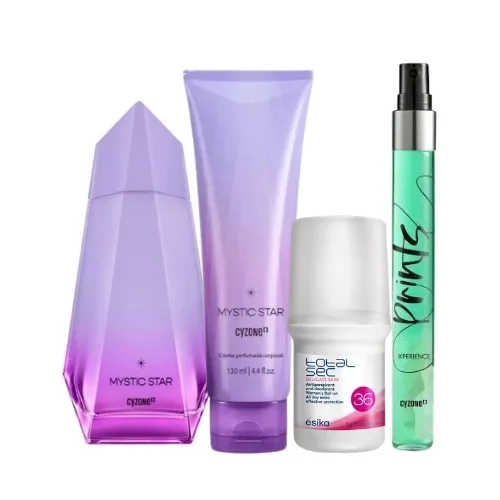Mystic Star + Crema corporal Mystic Star + Roll-On Total Sec + Prints Xperience