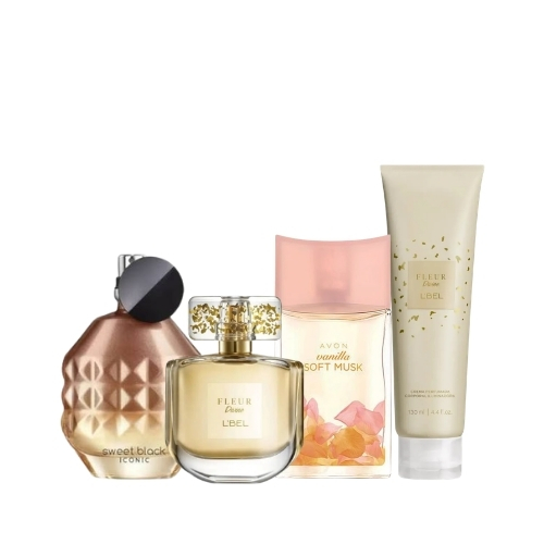 Sweet Iconic + Fleur Divine + Soft Musk Vainilla + Crema Fleur Divine