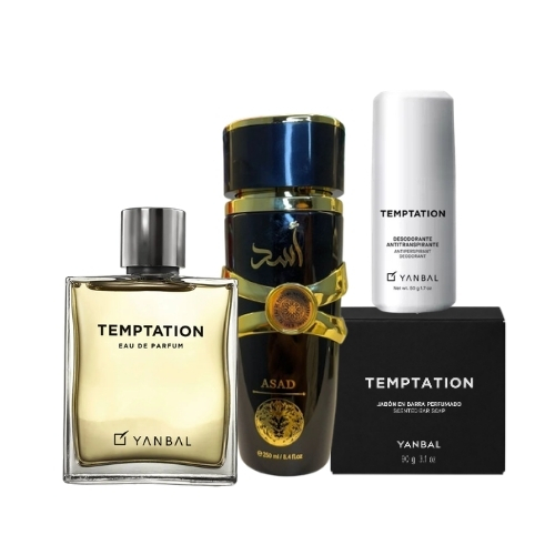 Temptation + Dupe Asad + Temptation Roll-on + Temptation Jabón